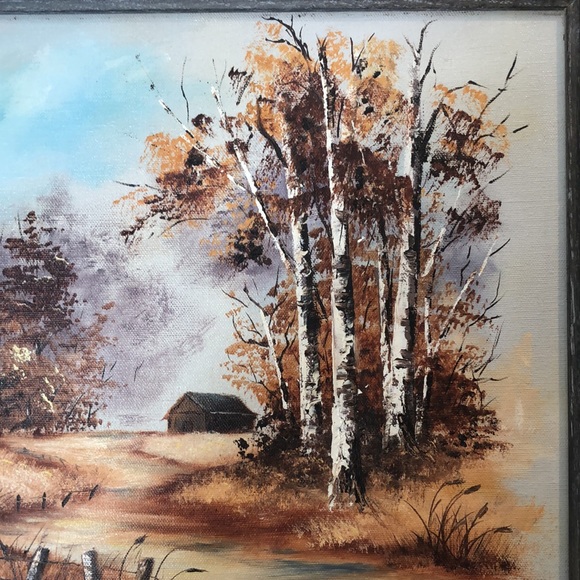 Oil Painting Fall Rural Scene - Picture 2 of 4